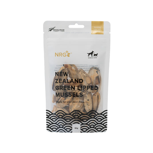 front pack shot of Freeze Dried Green Lipped Mussels