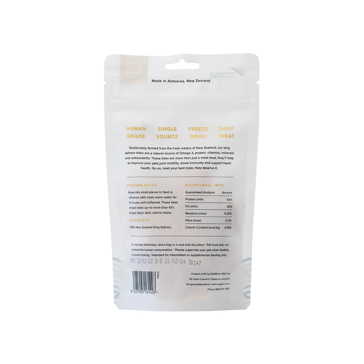 back image of Freeze Dried Salmon Slices